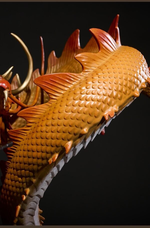 Chinese Brass Dragon Statue, Feng Shui Water Dragon Sculpture for Wealth, Neo-Chinese Living Room Decor, Luxury Office Desk Gift