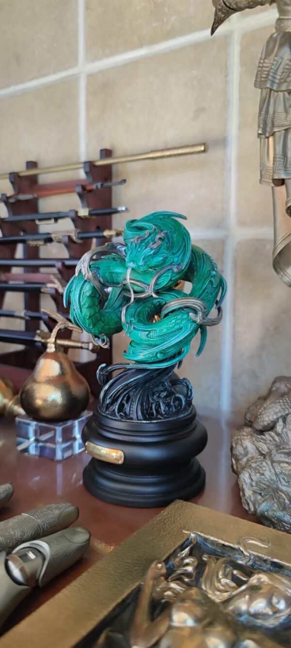 Rattan Snake Art Sculpture, Annual Limited Edition Figurine, High-End Fine Casting Serpent Statue, Luxury Home Decor Collector Art Piece