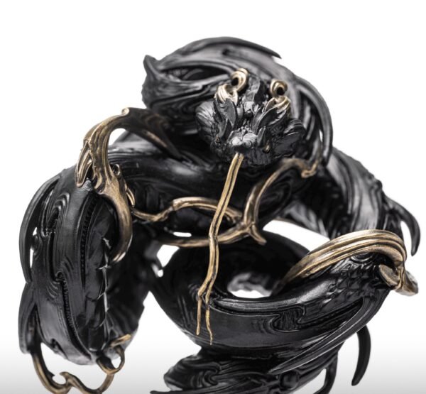 Rattan Snake Art Sculpture, Annual Limited Edition Figurine, High-End Fine Casting Serpent Statue, Luxury Home Decor Collector Art Piece