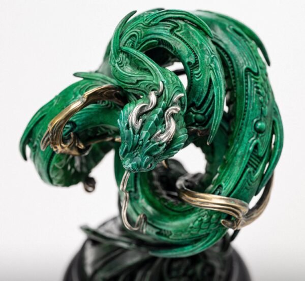 Rattan Snake Art Sculpture, Annual Limited Edition Figurine, High-End Fine Casting Serpent Statue, Luxury Home Decor Collector Art Piece