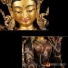 14 Inch Green Tara Statue, Nepalese Handmade Copper Gilt Silver Tara, Tibetan Buddhist Goddess, Feng Shui Altar Decor, Healing Mother Buddha