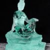 Colored Glaze Guanyin Statue • Avalokiteshvara Buddha Sculpture • Water Moon Guanyin for Home Altar • Zen Buddhist Decor • Feng Shui Gift