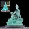 Colored Glaze Guanyin Statue • Avalokiteshvara Buddha Sculpture • Water Moon Guanyin for Home Altar • Zen Buddhist Decor • Feng Shui Gift