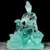 Colored Glaze Guanyin Statue • Avalokiteshvara Buddha Sculpture • Water Moon Guanyin for Home Altar • Zen Buddhist Decor • Feng Shui Gift