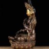 14 Inch Green Tara Statue, Nepalese Handmade Copper Gilt Silver Tara, Tibetan Buddhist Goddess, Feng Shui Altar Decor, Healing Mother Buddha