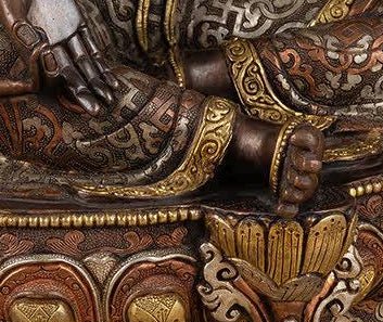 14 Inch Green Tara Statue, Nepalese Handmade Copper Gilt Silver Tara, Tibetan Buddhist Goddess, Feng Shui Altar Decor, Healing Mother Buddha