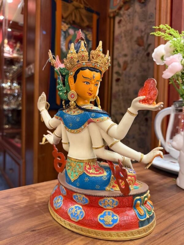 Handcrafted Ushnishavijaya (Namgyalma) Statue – Tibetan Buddhist Long Life Goddess | Copper Buddhist Altar Statue | Meditation Shrine Deco