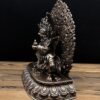 Nepalese Copper Two Armed Mahakala Statue, Handcrafted Karma Kagyu Protector Shrine Figurine, Sacred Tibetan Buddhist Altar Decor Gift